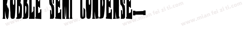Kobble Semi Condense字体转换